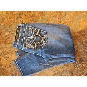 Miss‎ Chic Jeans New Fashion Jean Embellished Pockets Size 3/29WX23"I(A1075